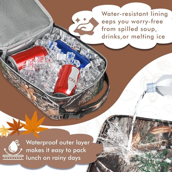 Insulated Kids Lunch Box Back to School, Portable Small Lunch Bag for Office Wor - Picture 4 of 6